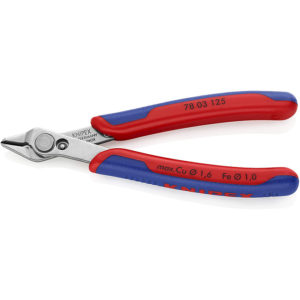 KNIPEX Tools - Electronics Super Knips, INOX Steel, Multi-Component (7803125), 5-Inch