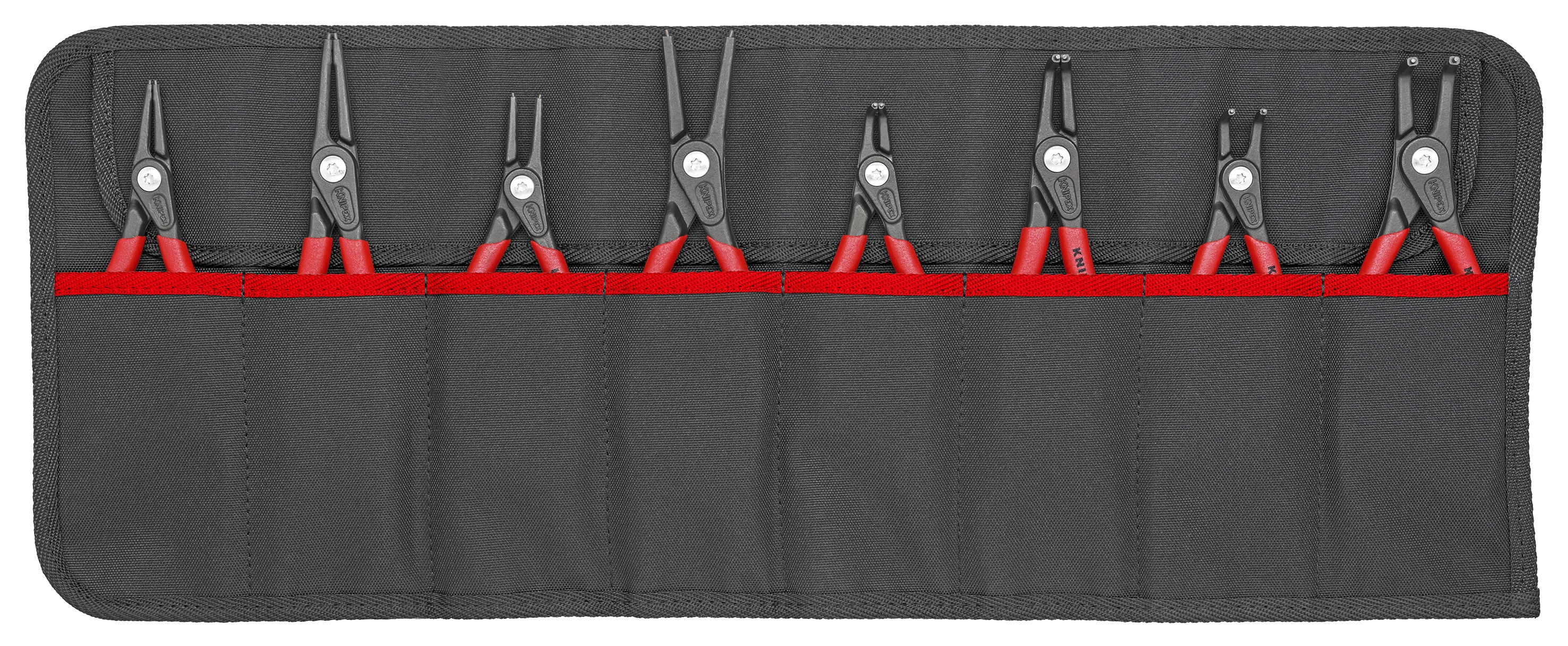 8 Pc Precision Snap Ring Pliers Set in Tool Roll