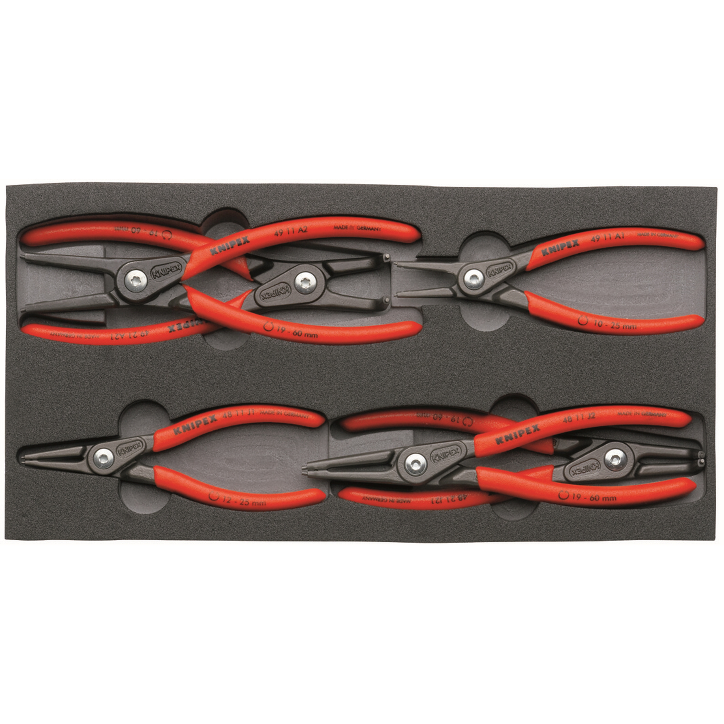 6 Pc Snap Ring Pliers Set in Foam Tray