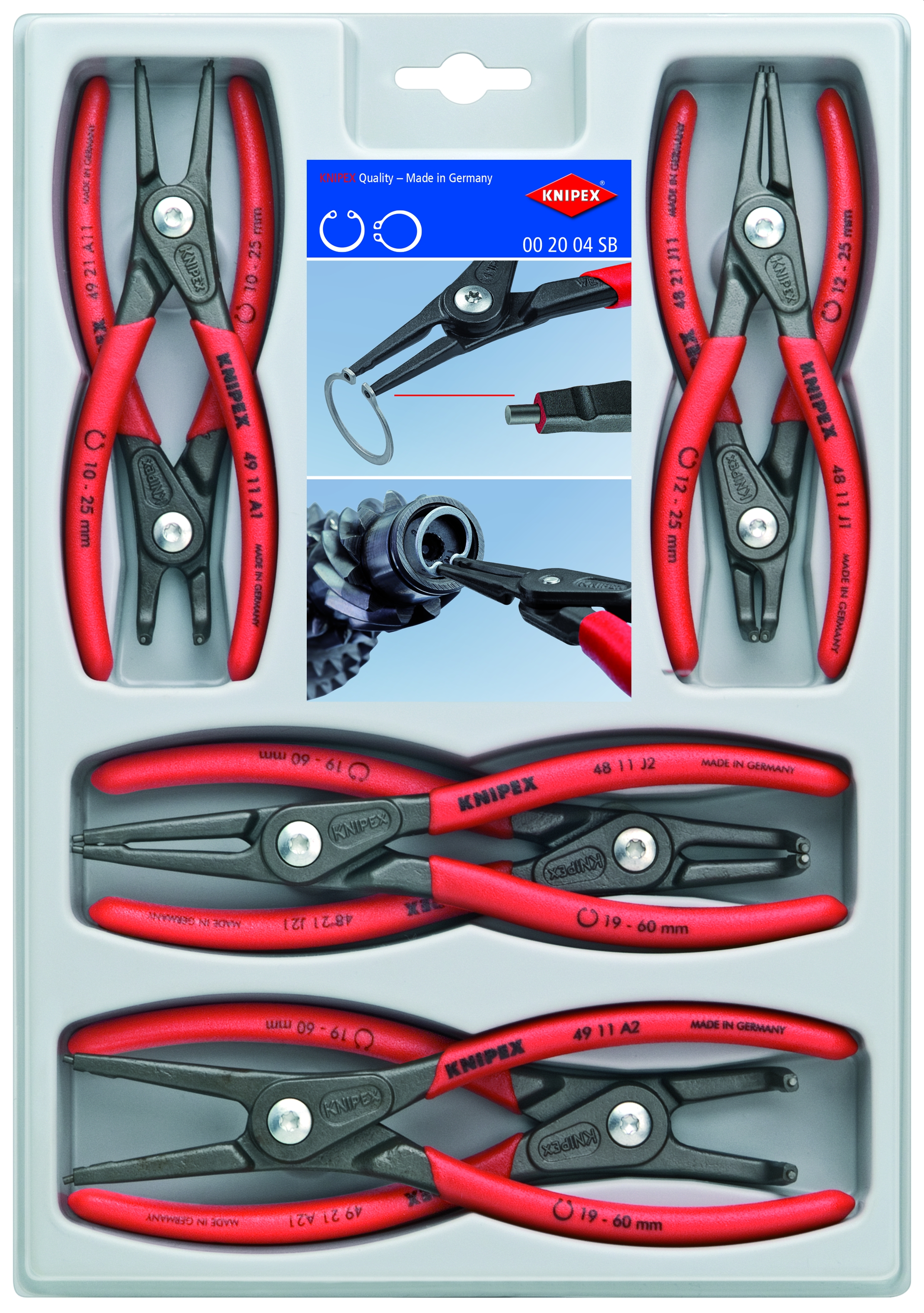 8 Pc Precision Snap Ring Pliers Set