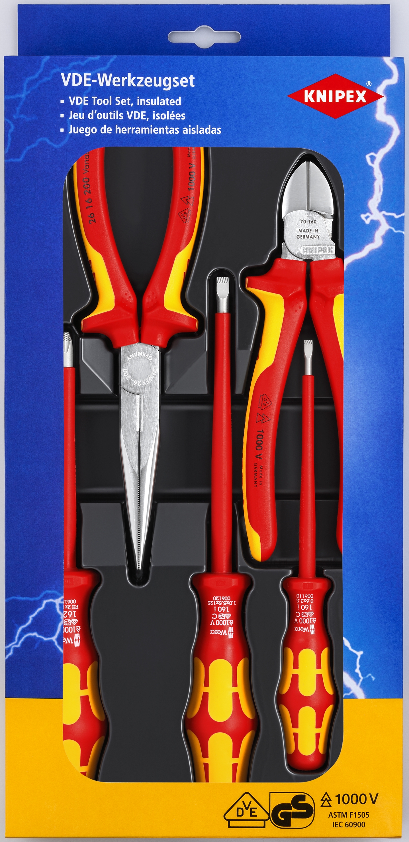 5 Pc 1000V Insulated Pliers and Screwdriver Set