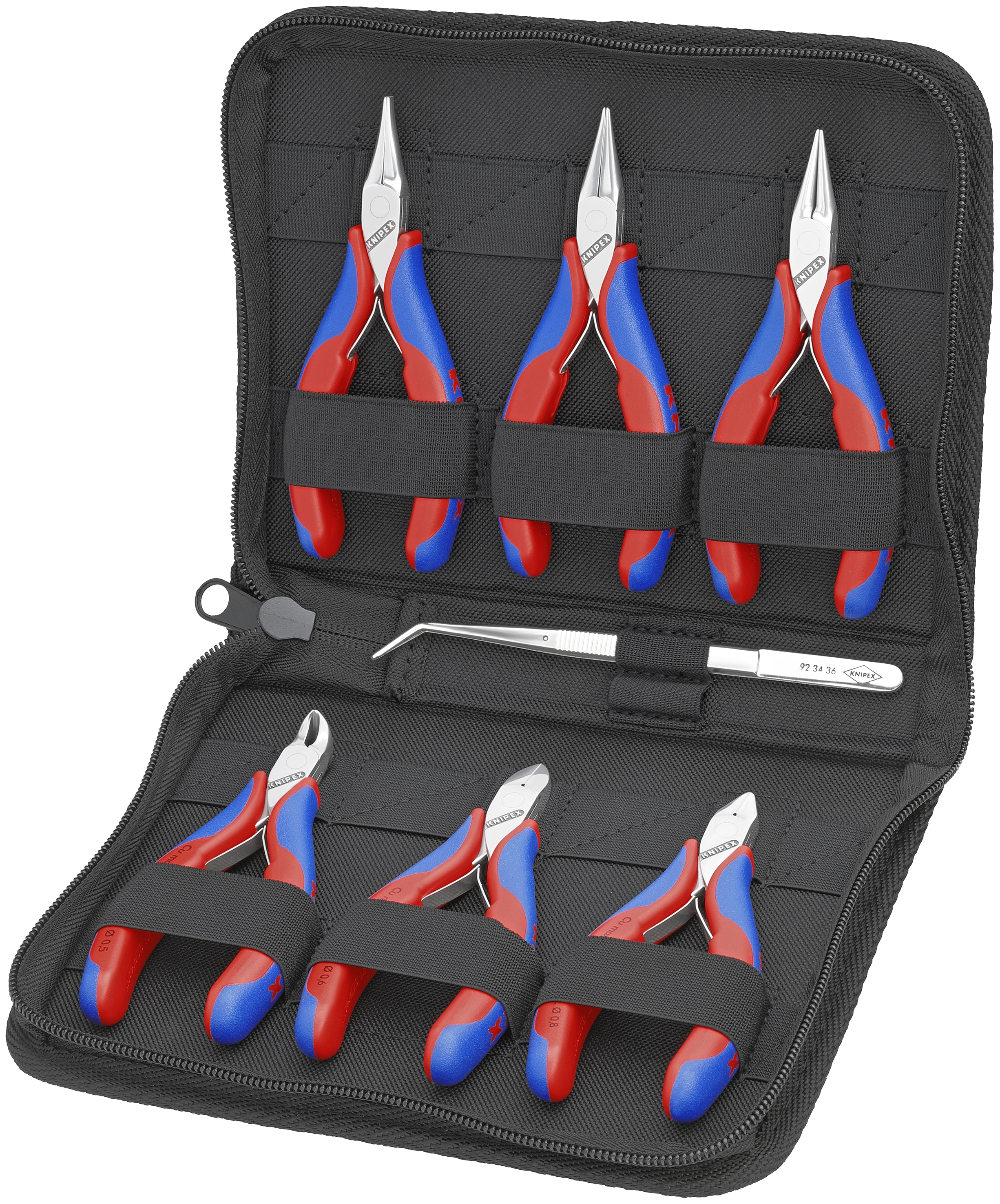 6 Pc Electronics Pliers Set in Zipper Pouch