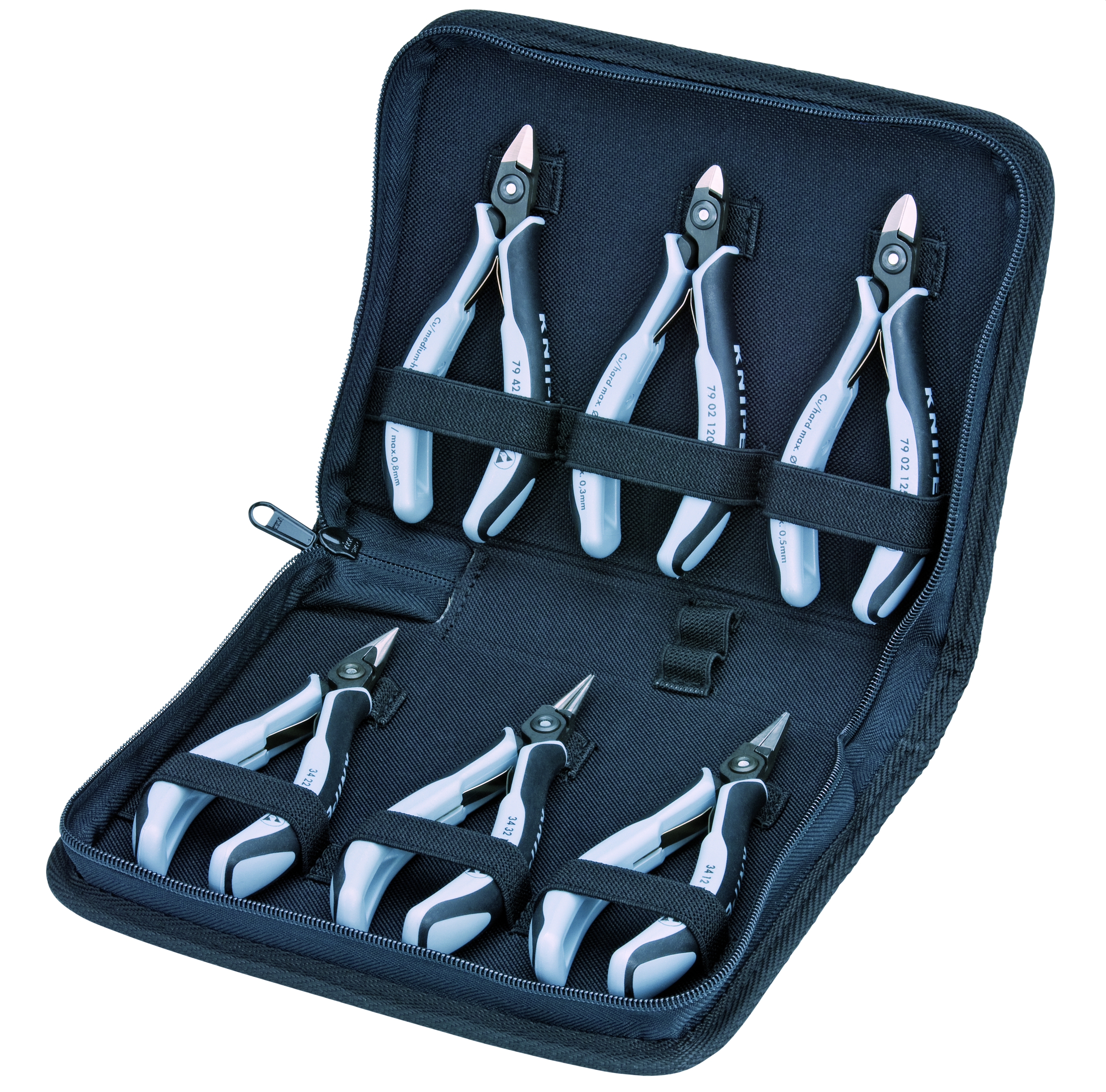 6 Pc Electronics ESD Pliers Set in Zipper Pouch