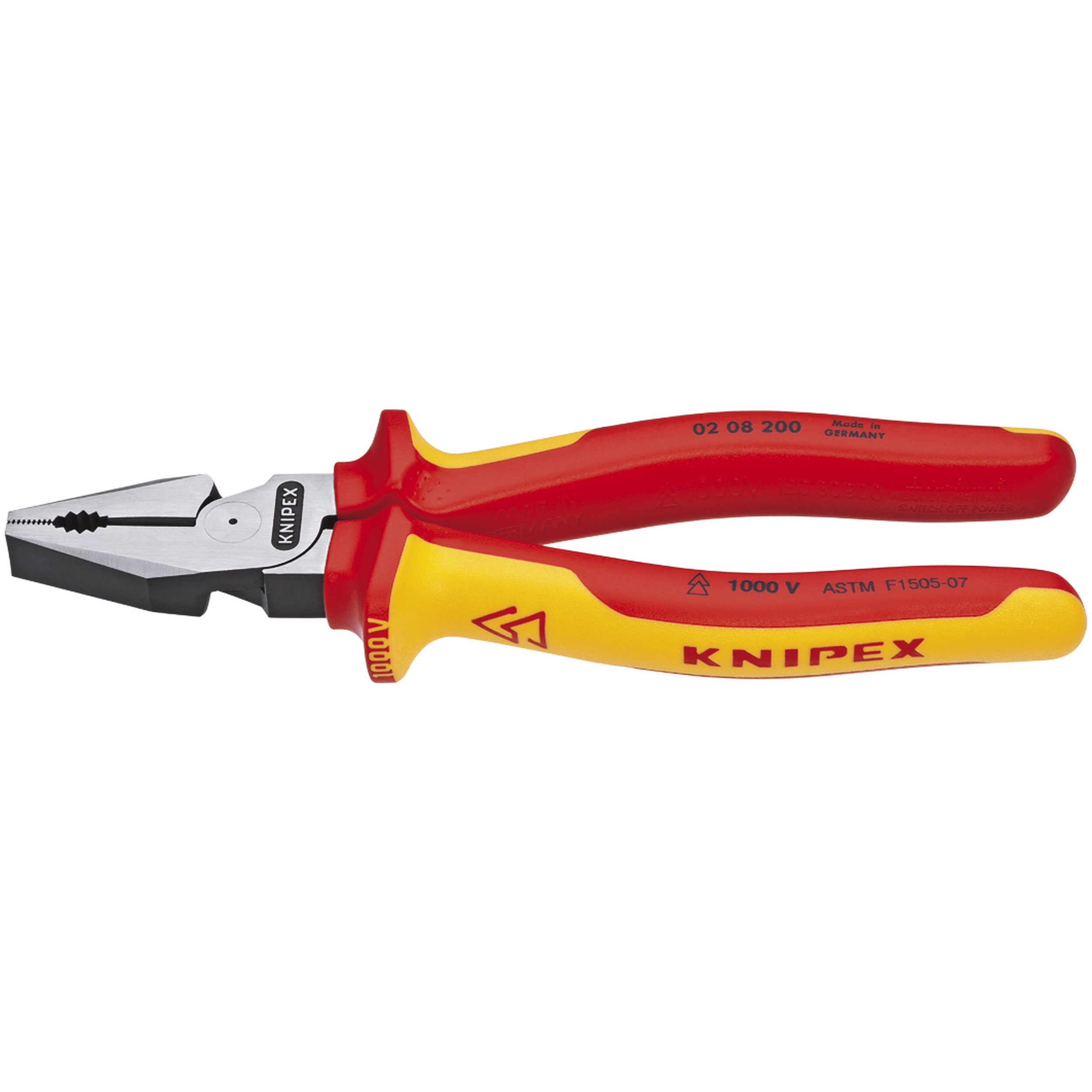 8" High Leverage Combination Pliers-1000V Insulated