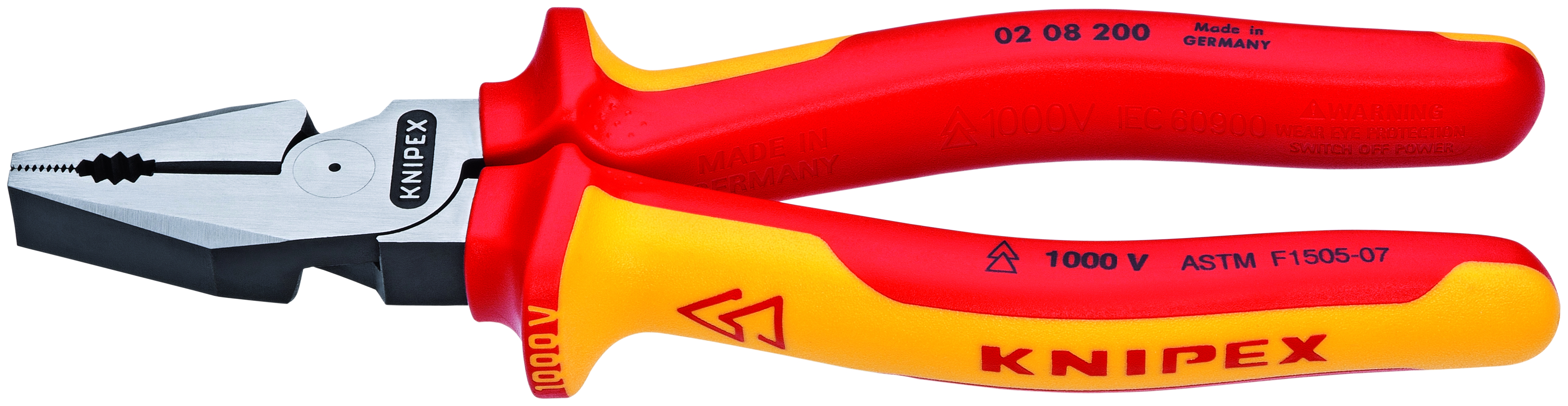 8" High Leverage Combination Pliers-1000V Insulated