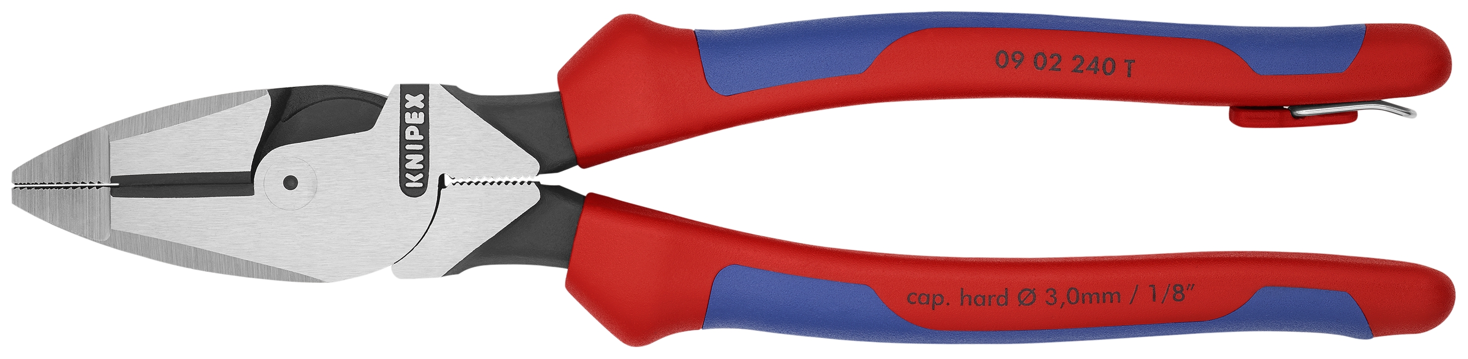 9 1/2" High Leverage Lineman's Pliers New England Head-Tethered Attachment