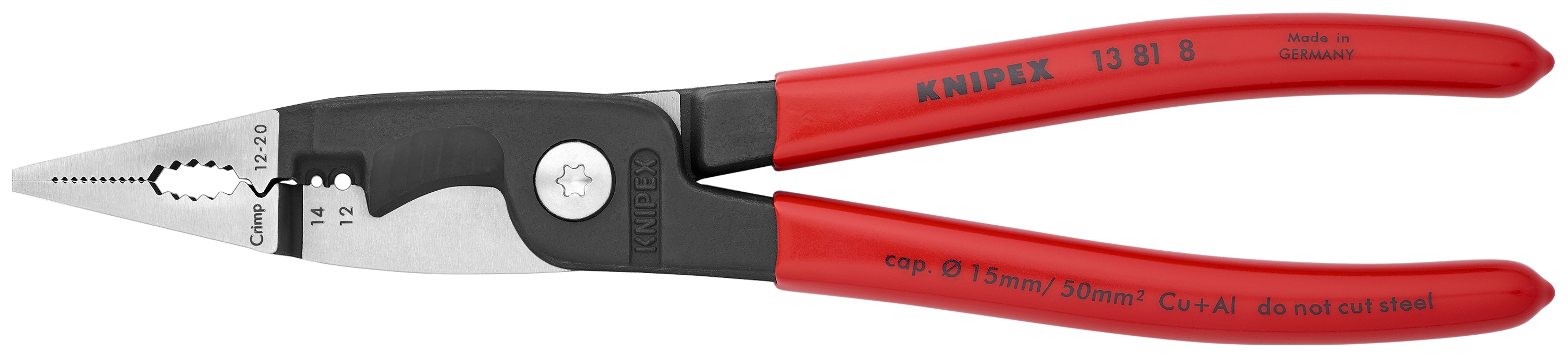 8" 6-in-1 Electrical Installation Pliers 12 and 14 AWG