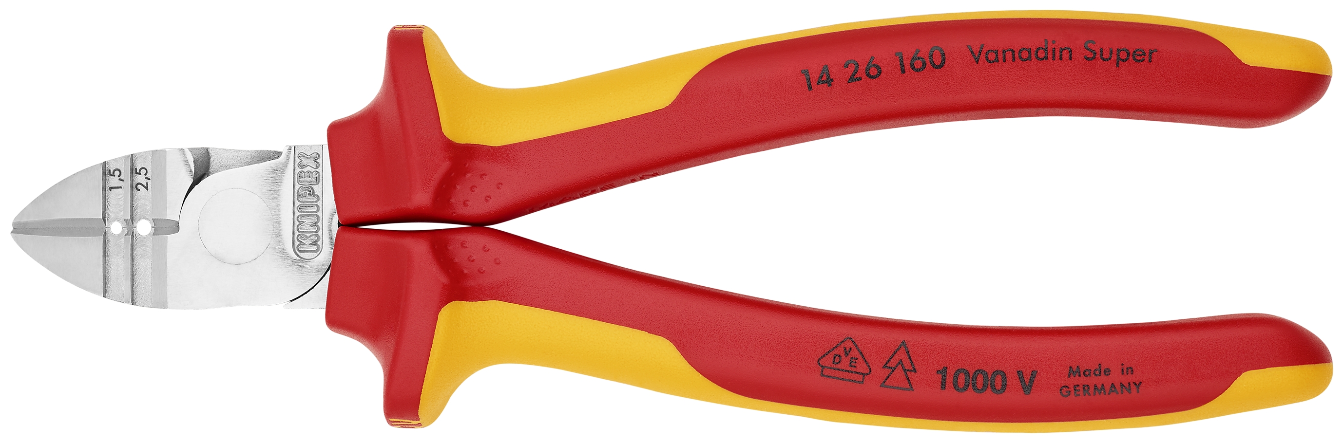 6 1/4" Diagonal Cutting Pliers with Stripper-1000V Insulated