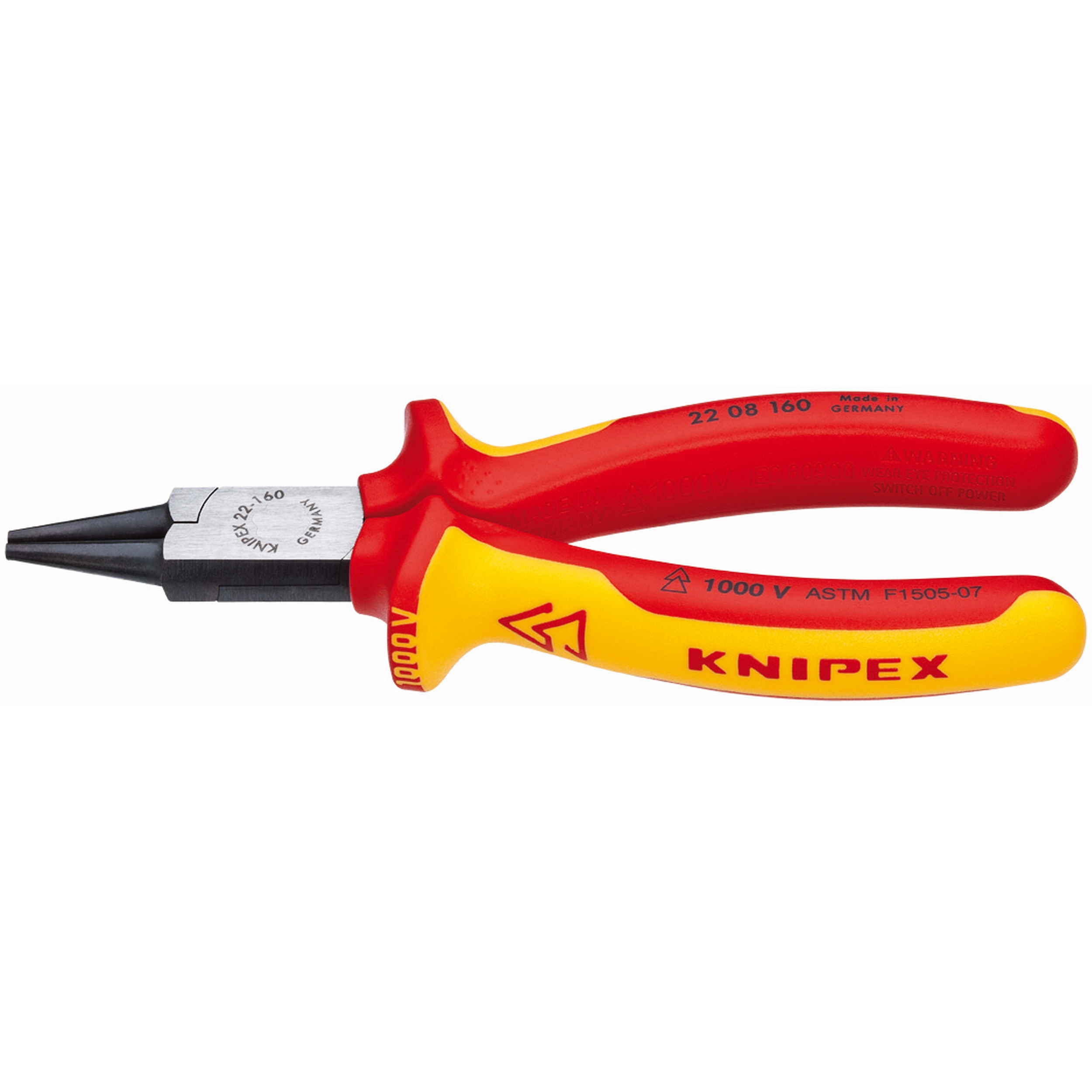 6 1/4" Round Nose Pliers-1000V Insulated