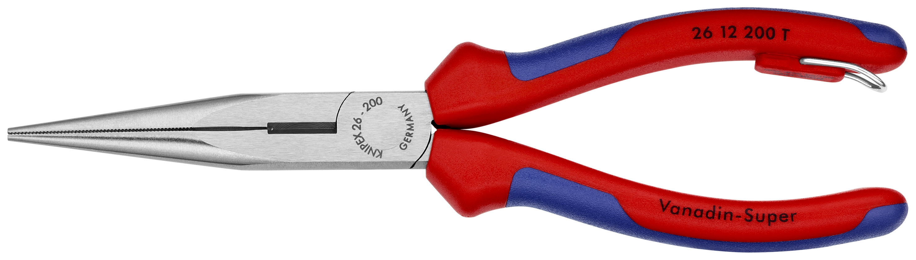 8" Long Nose Pliers with Cutter-Tethered Attachment