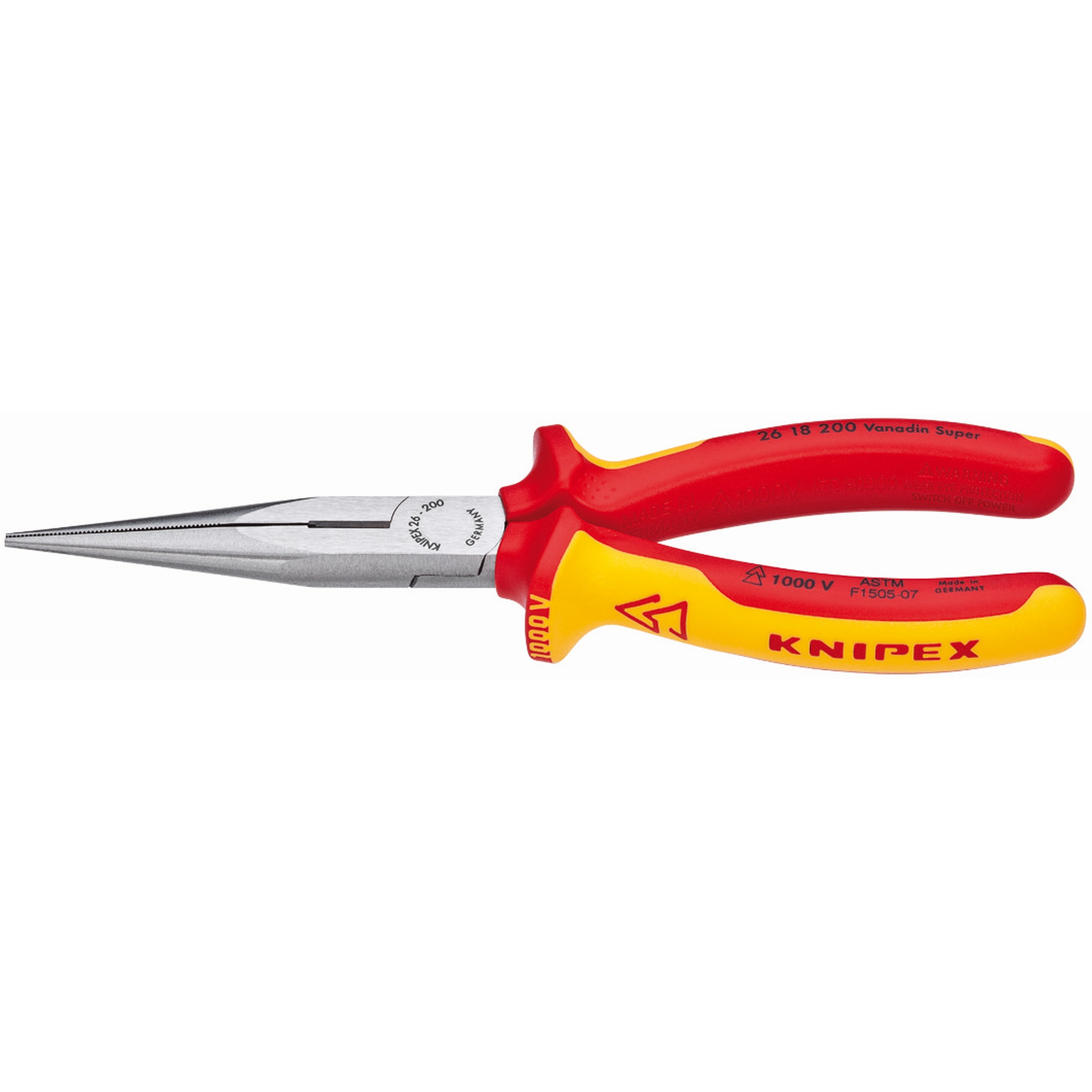 8" Long Nose Pliers with Cutter-1000V Insulated