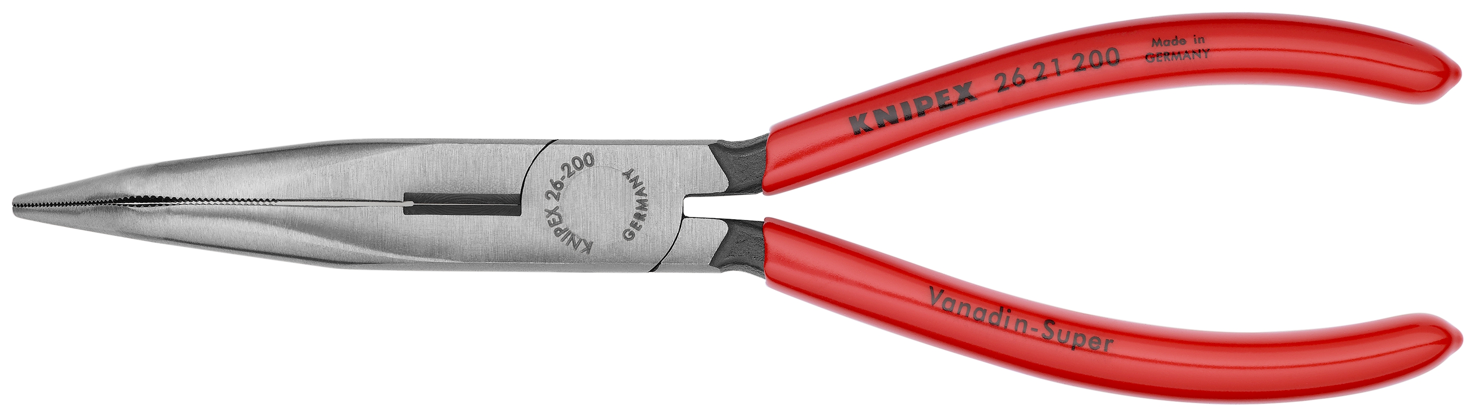 8" Long Nose 40° Angled Pliers with Cutter
