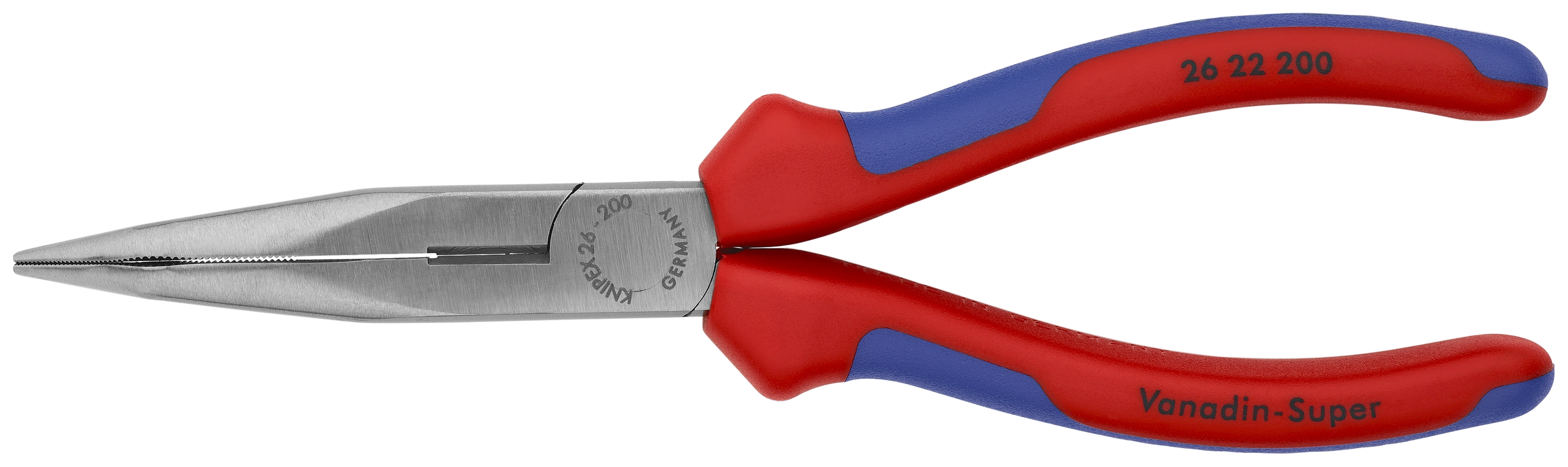 8" Long Nose 40° Angled Pliers with Cutter