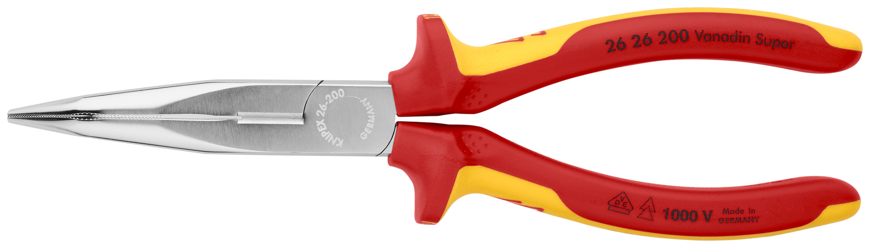 8" Long Nose 40° Angled Pliers with Cutter-1000V Insulated