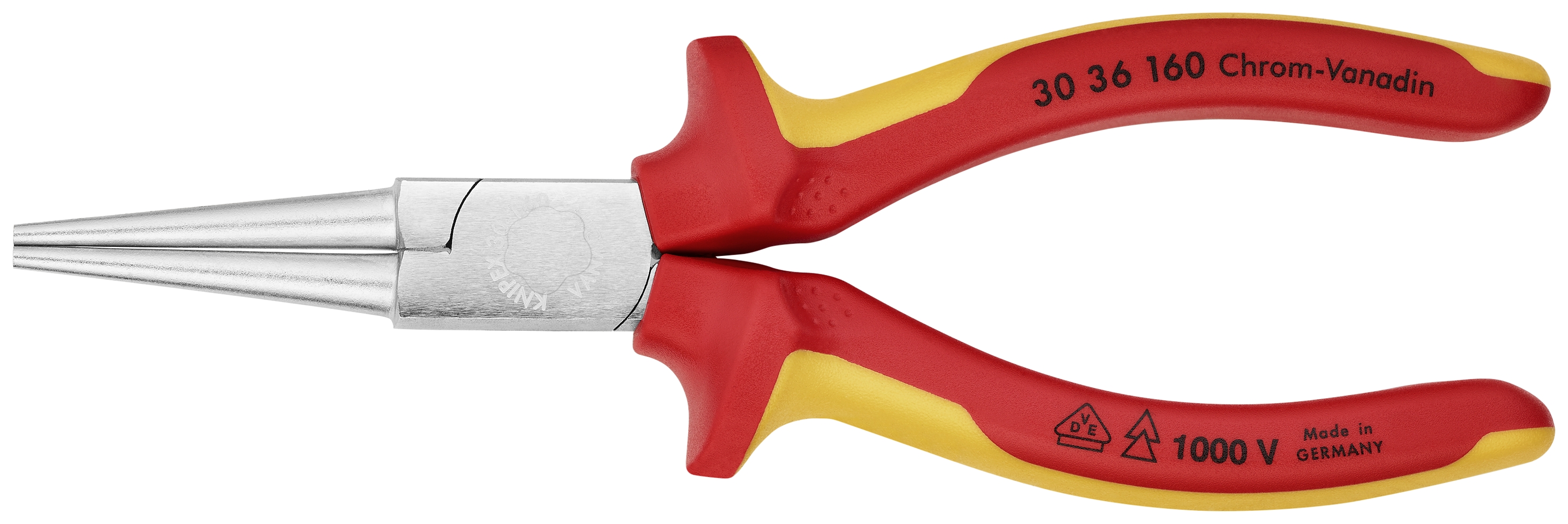 6 1/4" Long Nose Pliers-Round Tips-1000V Insulated