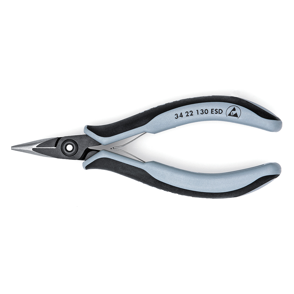 5 1/4" Electronics Pliers-Half Round Tips, ESD Handles