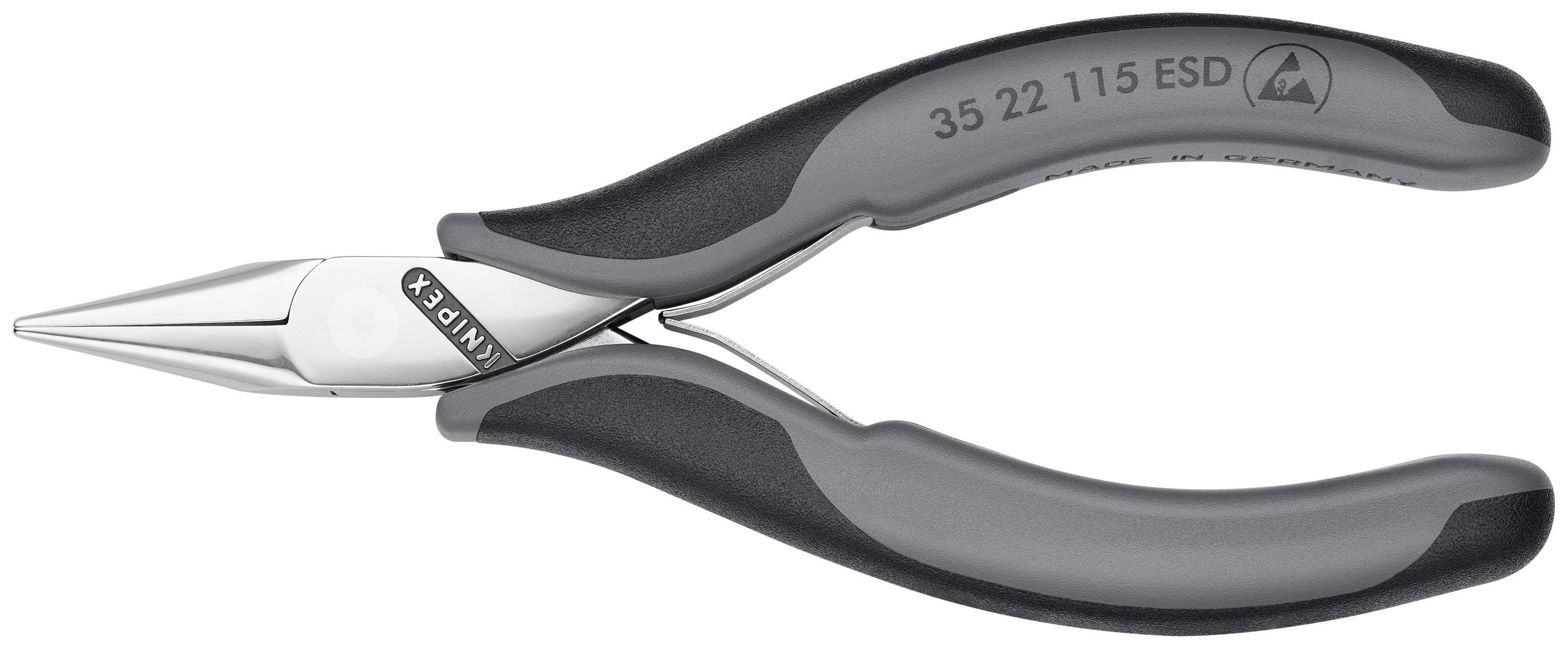 4 1/2" Electronics Pliers-Half Round Tips, ESD Handles