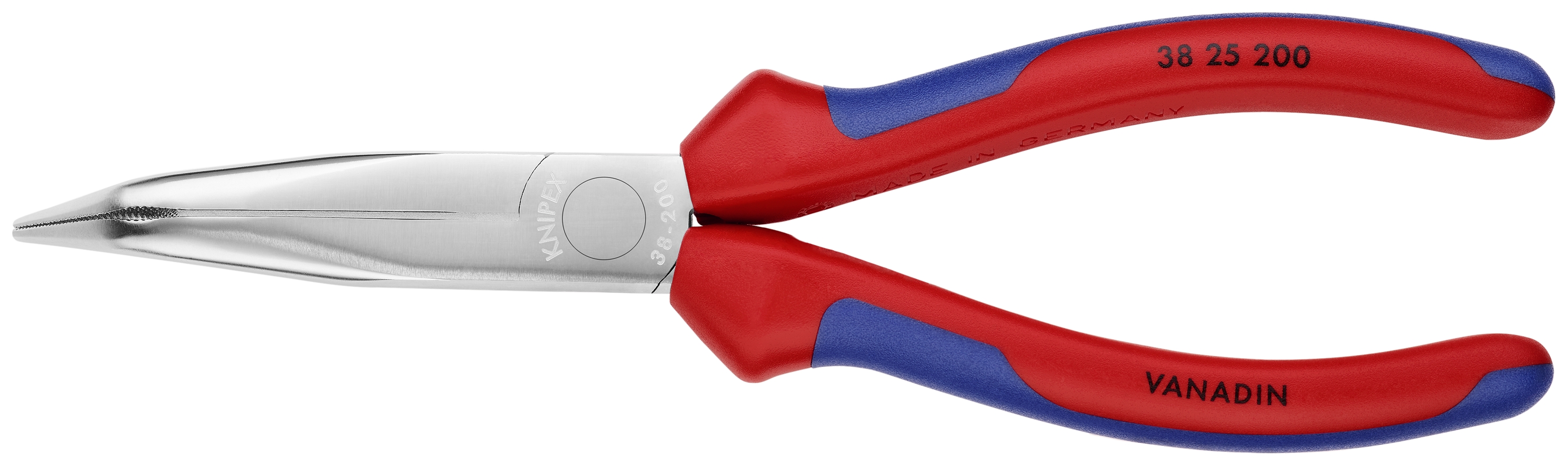 8" Long Nose 40° Angled Pliers without Cutter