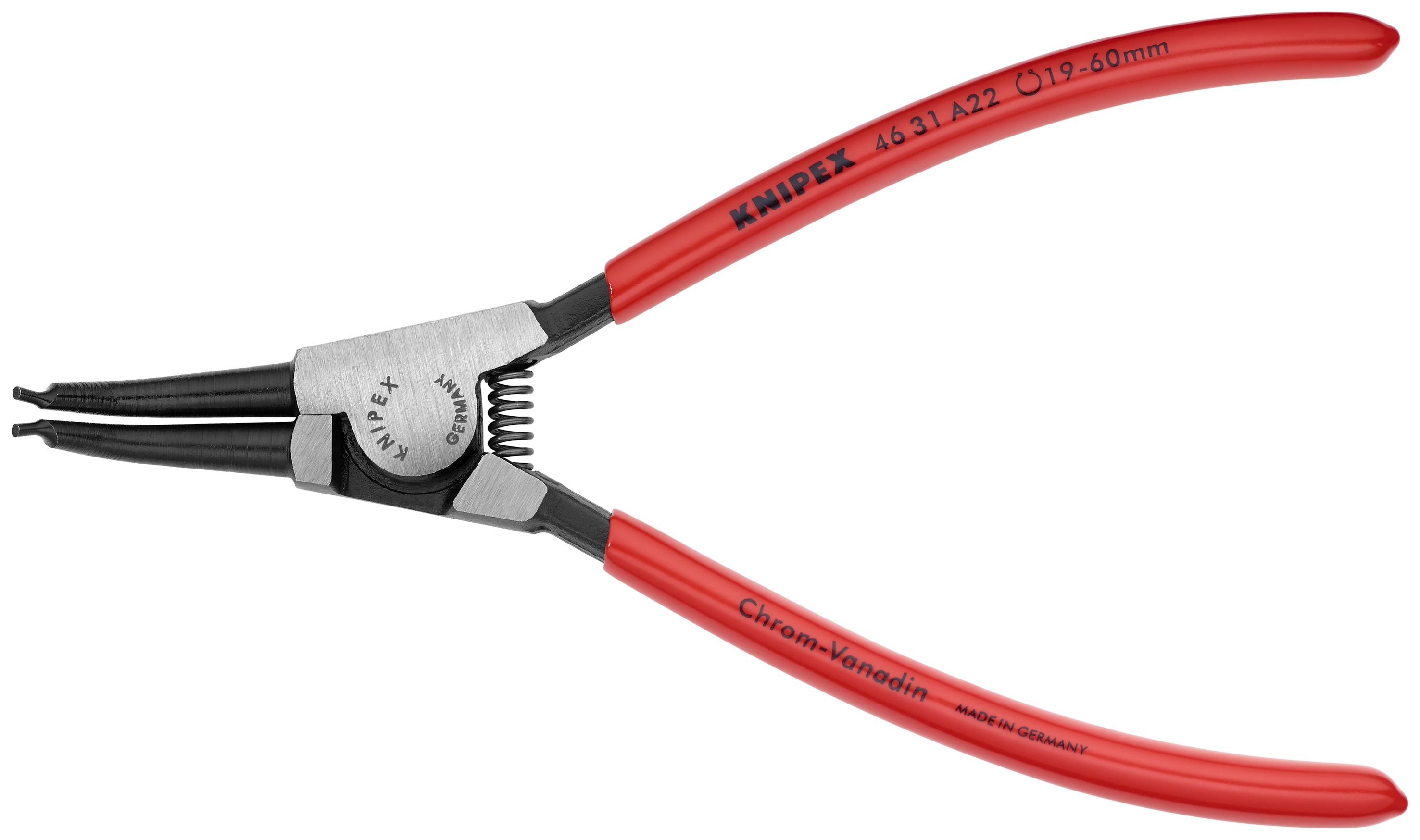 7 1/4" External 45° Angled Snap Ring Pliers-Forged Tips