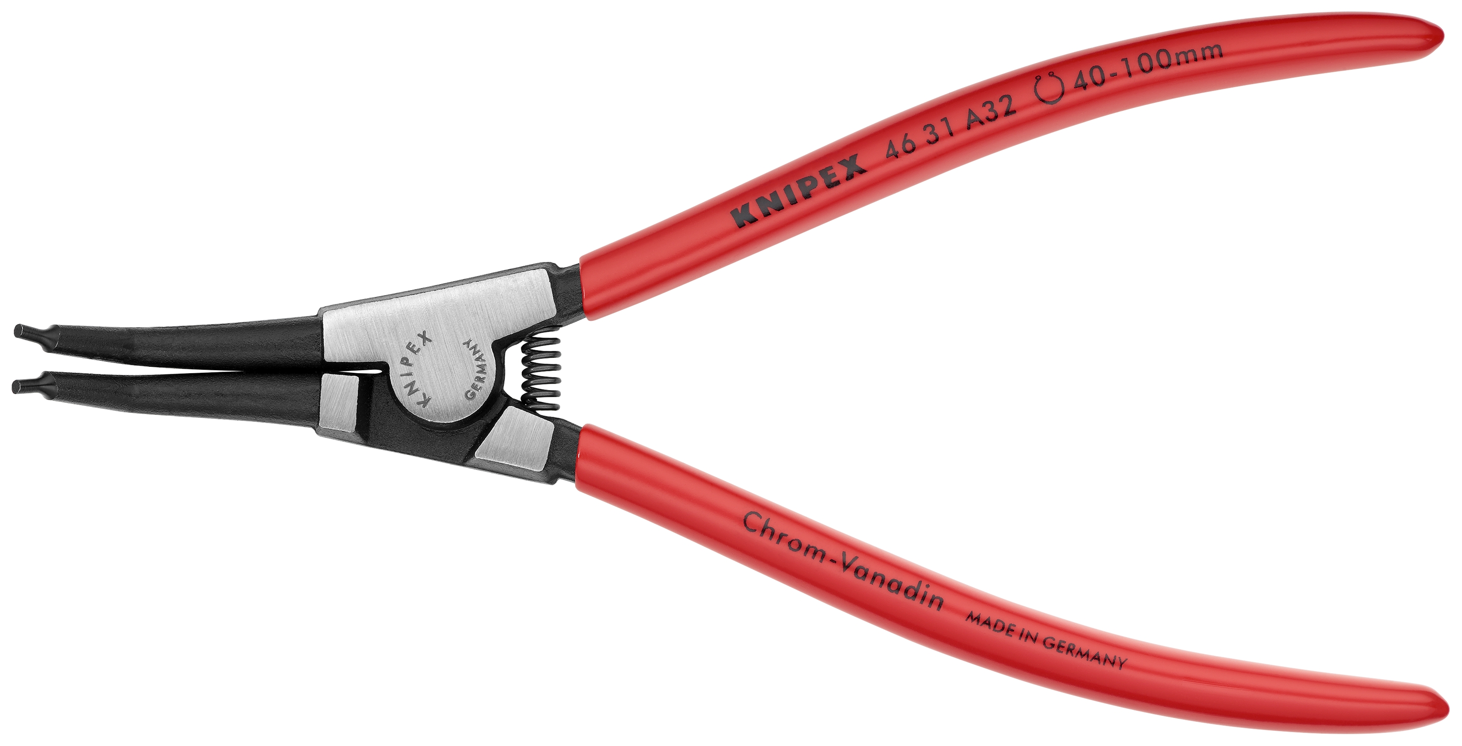 8 1/4" External 45° Angled Snap Ring Pliers-Forged Tips