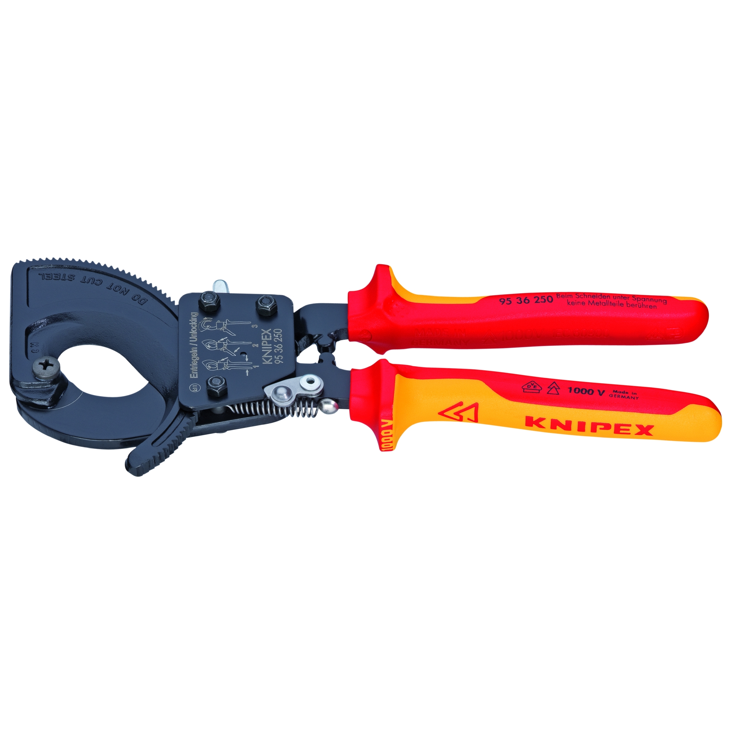10" Ratcheting Cable Cutters-1000V Insulated