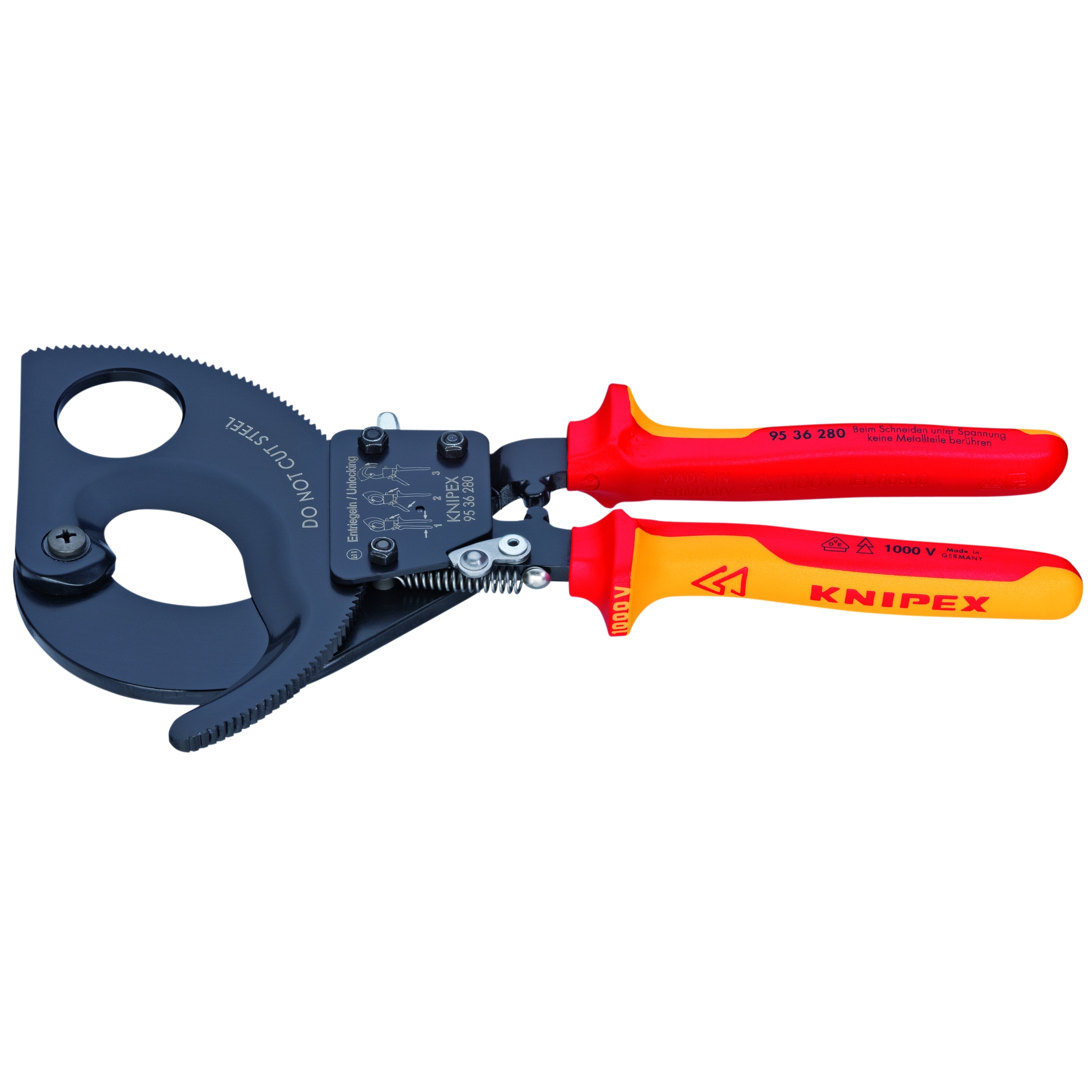 11" Ratcheting Cable Cutters-1000V Insulated