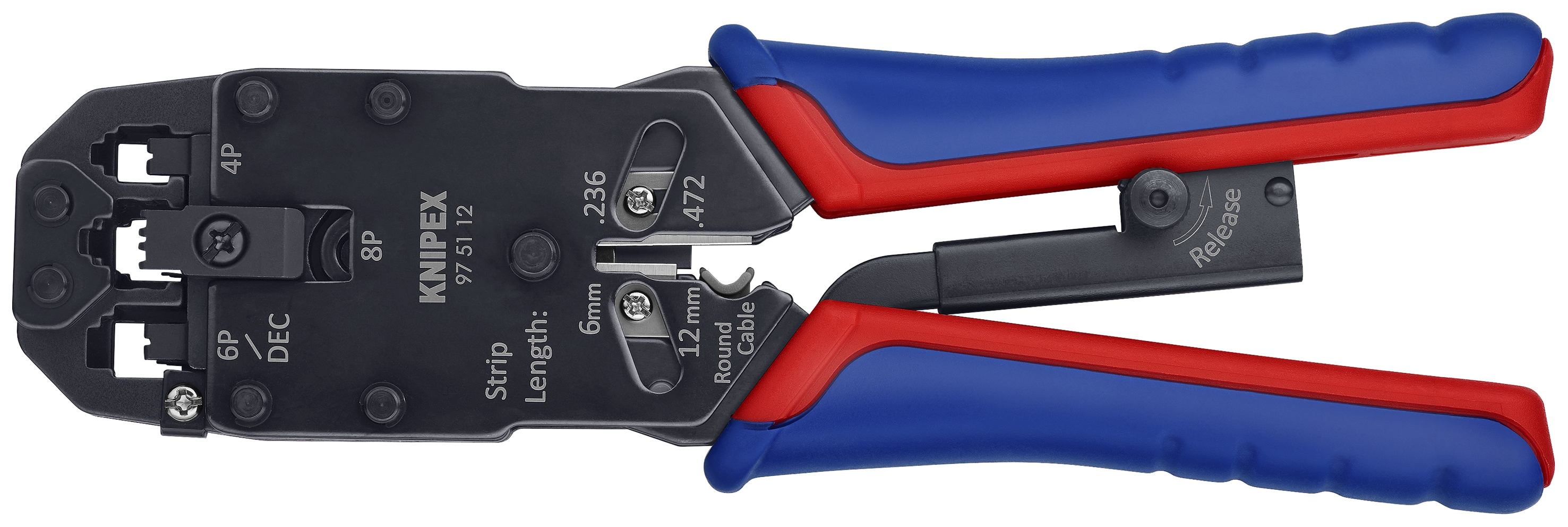 8" Crimping Pliers- For 4, 6 and 8 Pole Western Plug Type