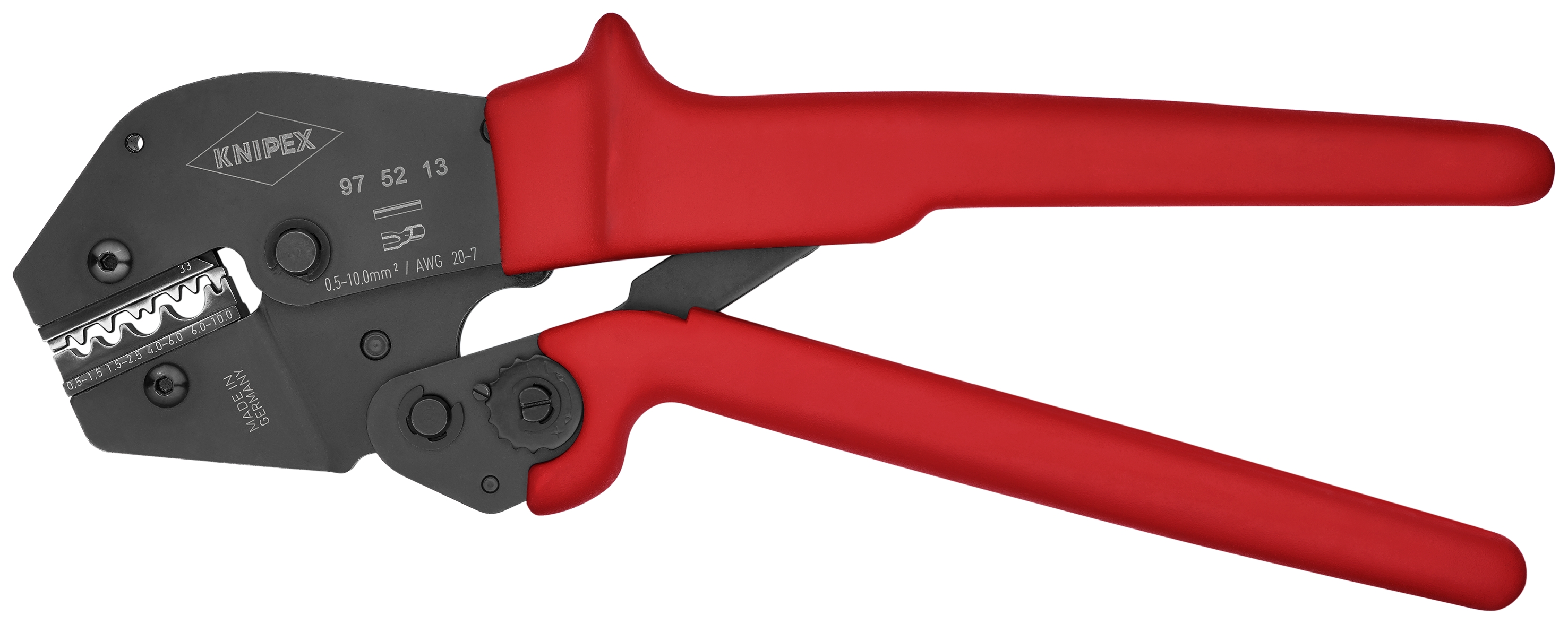 10" Crimping Pliers For Non-insulated Crimp Terminals, Tube and Compression Cable Lugs