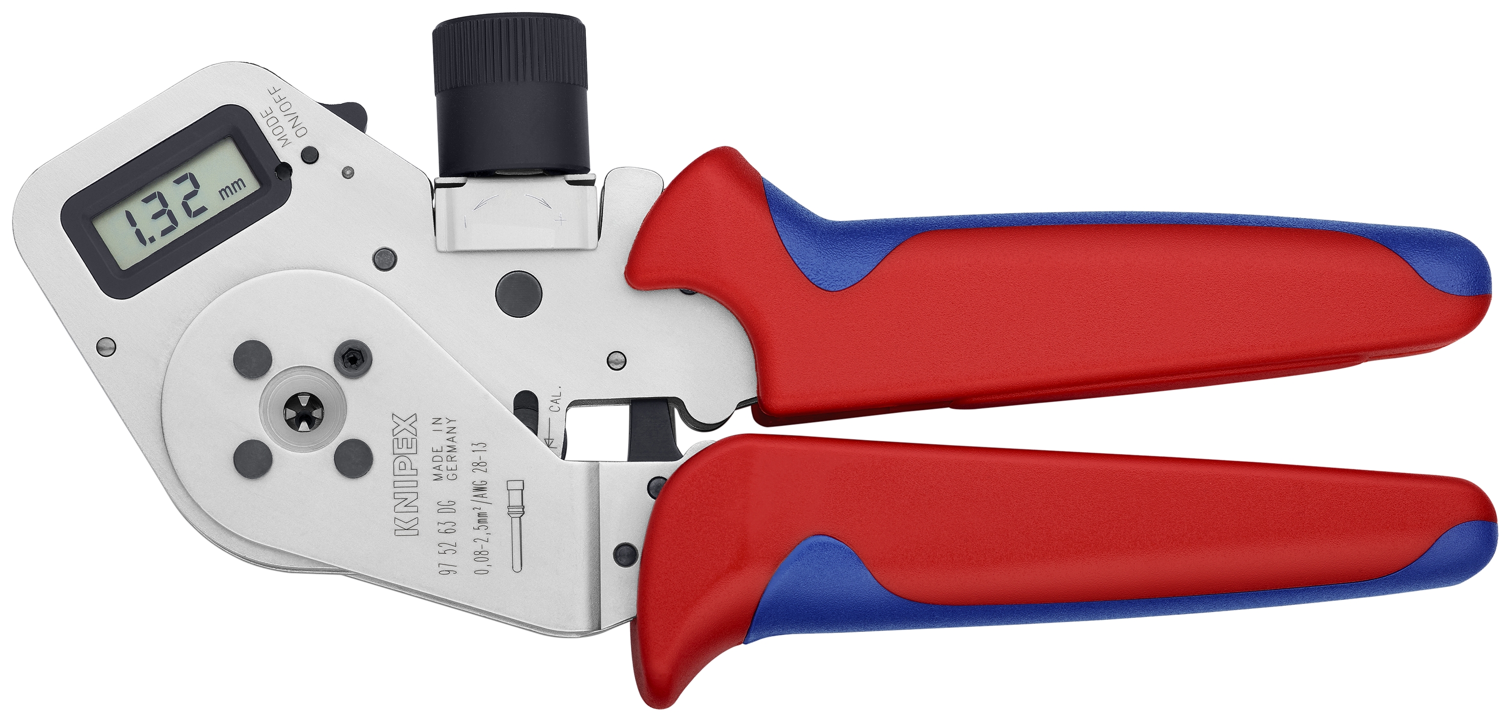 7 1/2" Digital Crimping Pliers-Four Mandrel For Turned Contacts