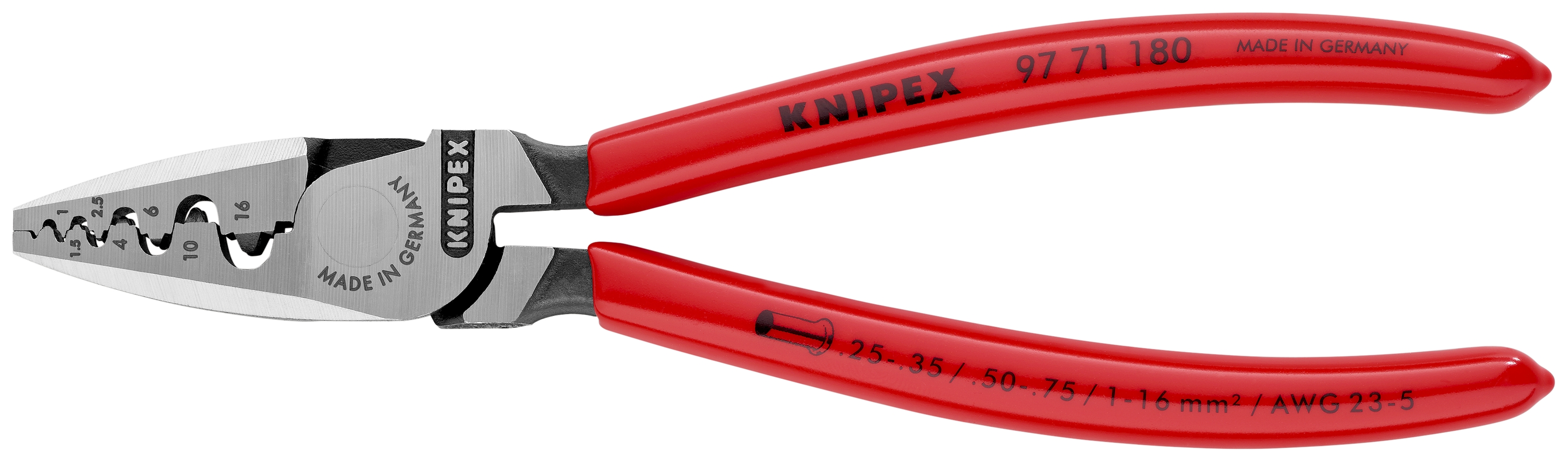 7 1/4" Crimping Pliers for Wire Ferrules