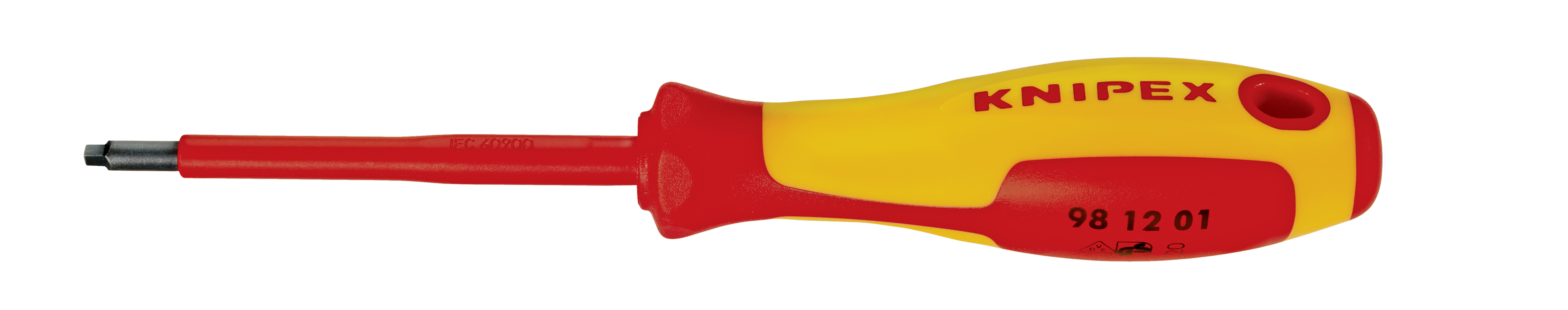 7 1/2" Square Drive Screwdriver, 3 1/8"-1000V Insulated, R1