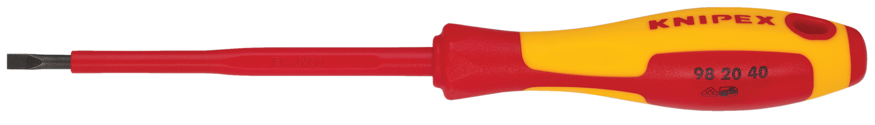 8" Slotted Screwdriver, 4"-1000V Insulated, 5/32" tip