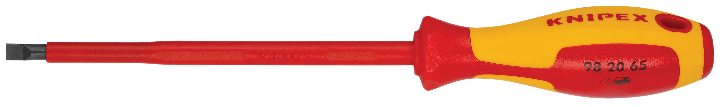 10 1/2" Slotted Screwdriver, 6"-1000V Insulated, 1/4" tip