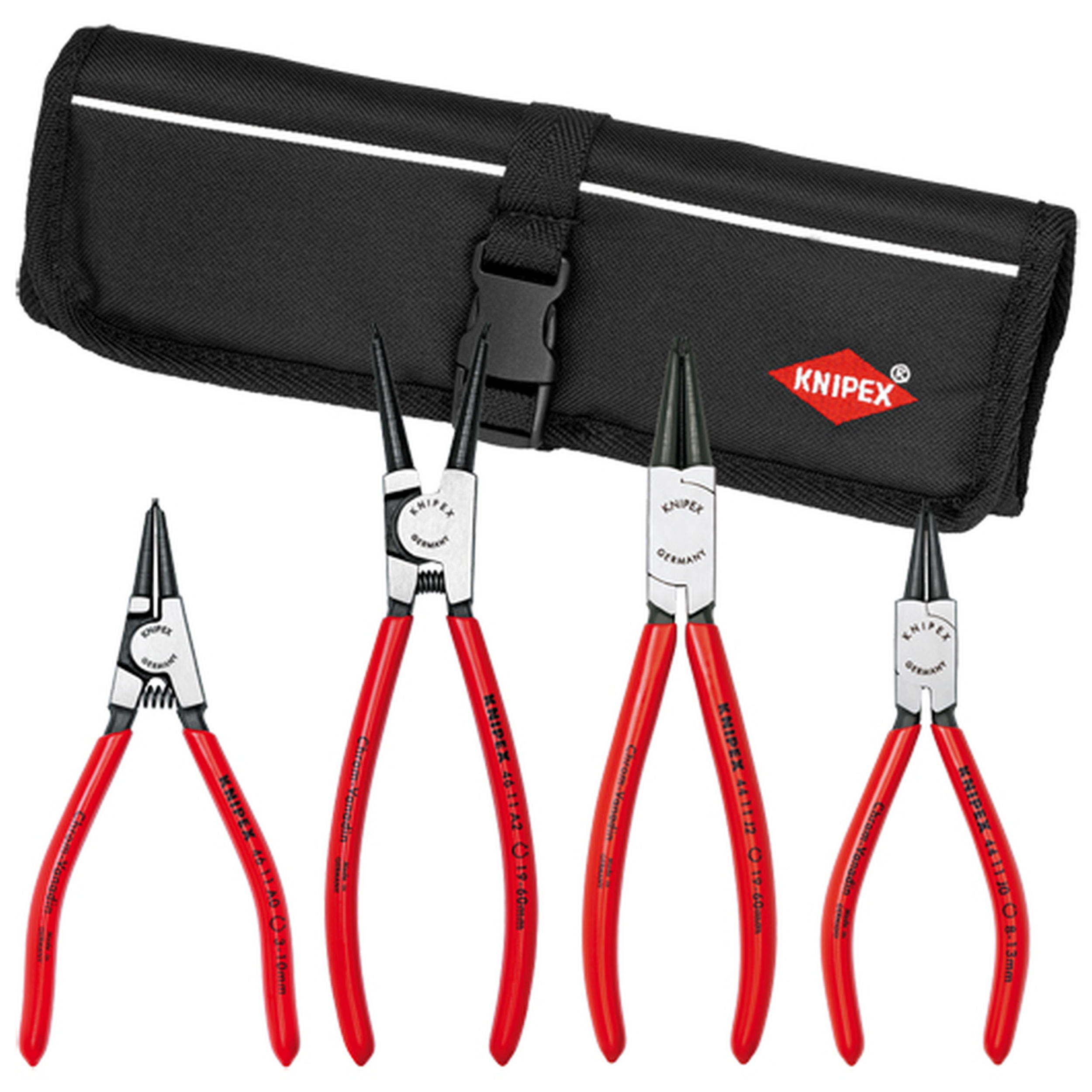 4 Pc Circlip Snap Ring Set In Pouch Straight