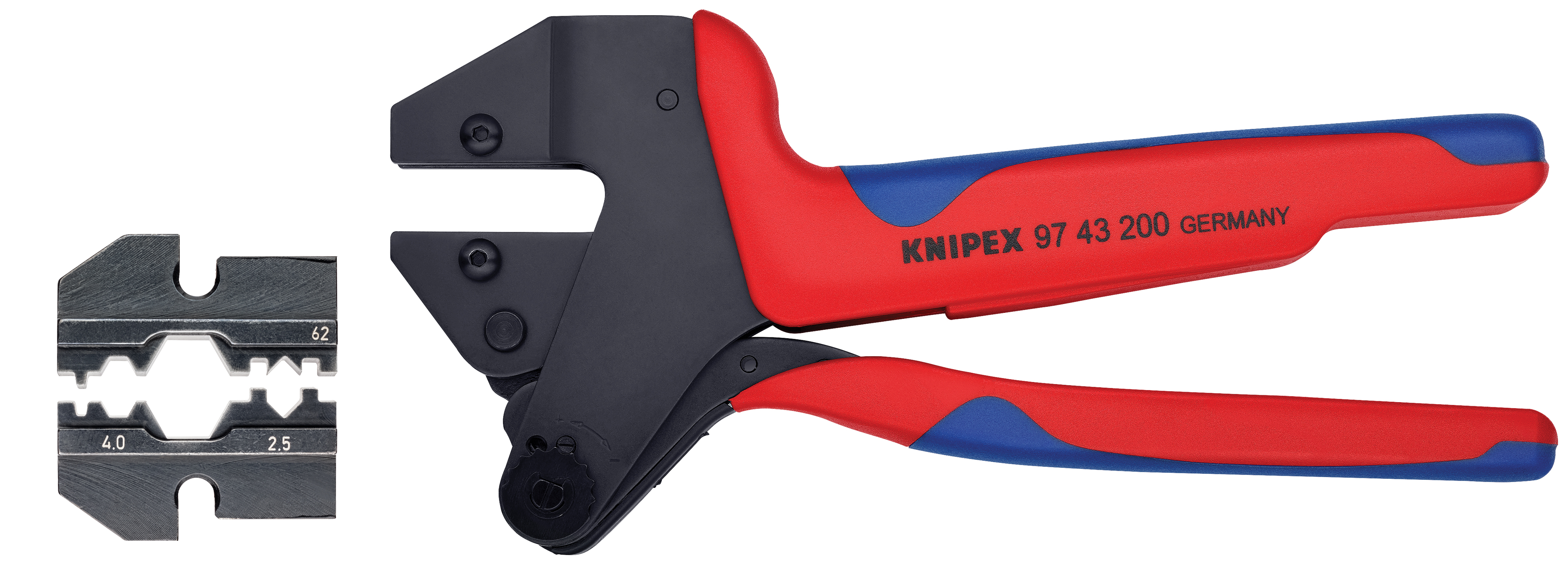 Crimp System Pliers (97 43 200) & Crimp Die: Solar Connectors H & 5 (HUBER & SUHNER): 2.5/4.0 mm 11/1 (97 49 62) Packaged In A Protective Plastic Case