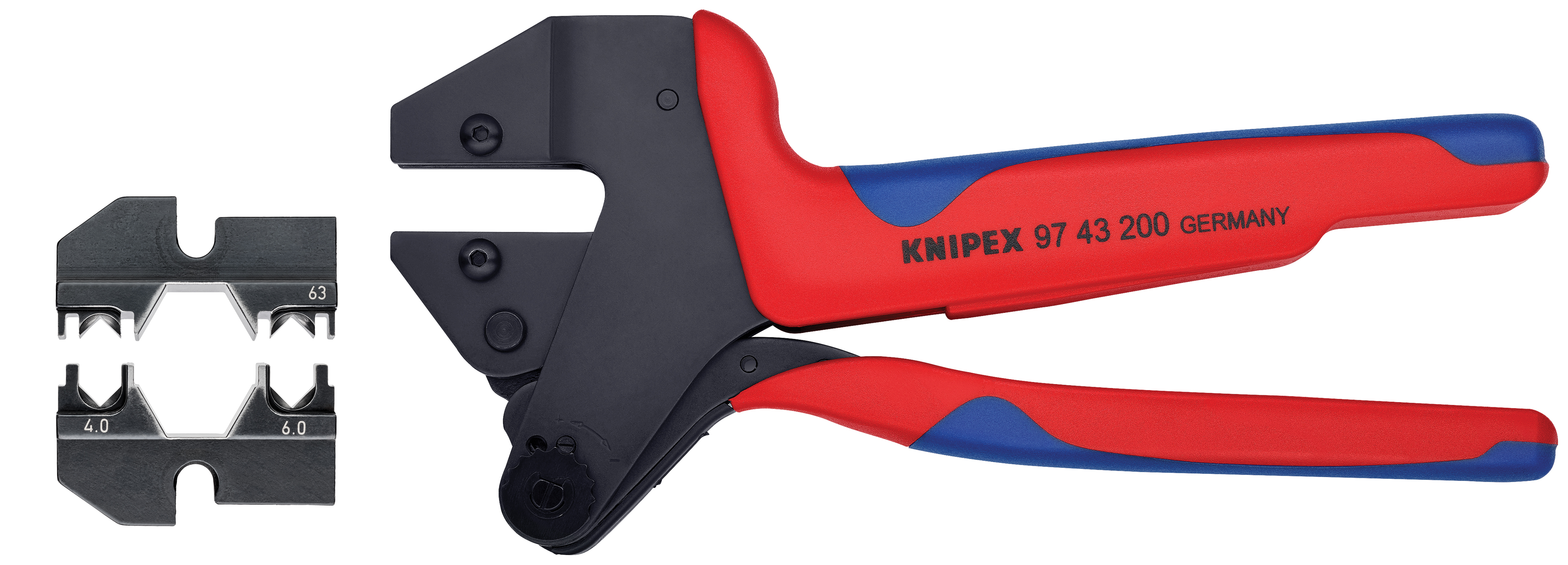 Crimp System Pliers (97 43 200) & Crimp Die: Solar Connectors H & 5 (HUBER & SUHNER): 4.0/6.0 mm 10/1 (97 49 63) Packaged In A Protective Plastic Case