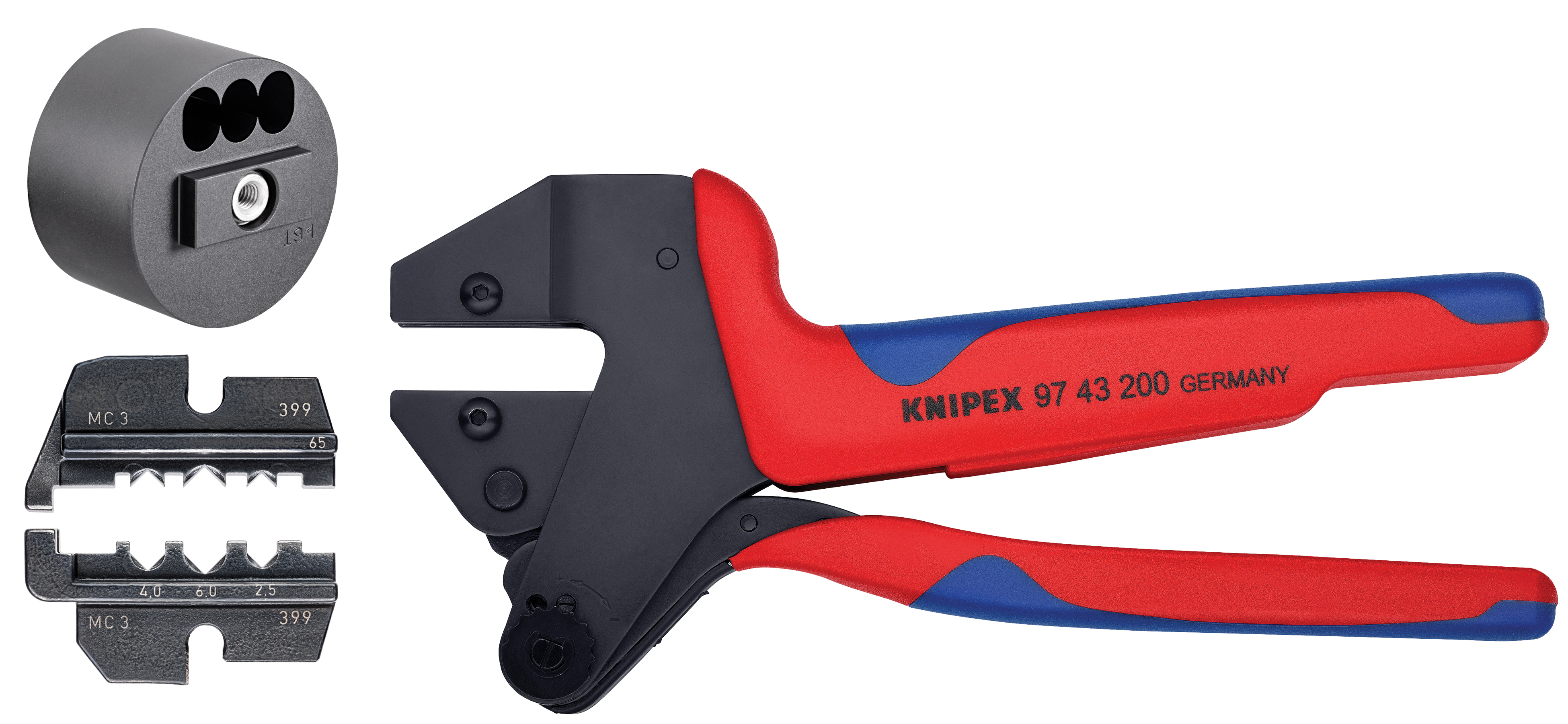 Crimp System Pliers (97 43 200) & Crimp Die: Solar Connectors for MC3 Multi Contact (97 49 65) & Locator For 97 49 65 (97 49 65 1) Packaged In A Protective Plastic Case