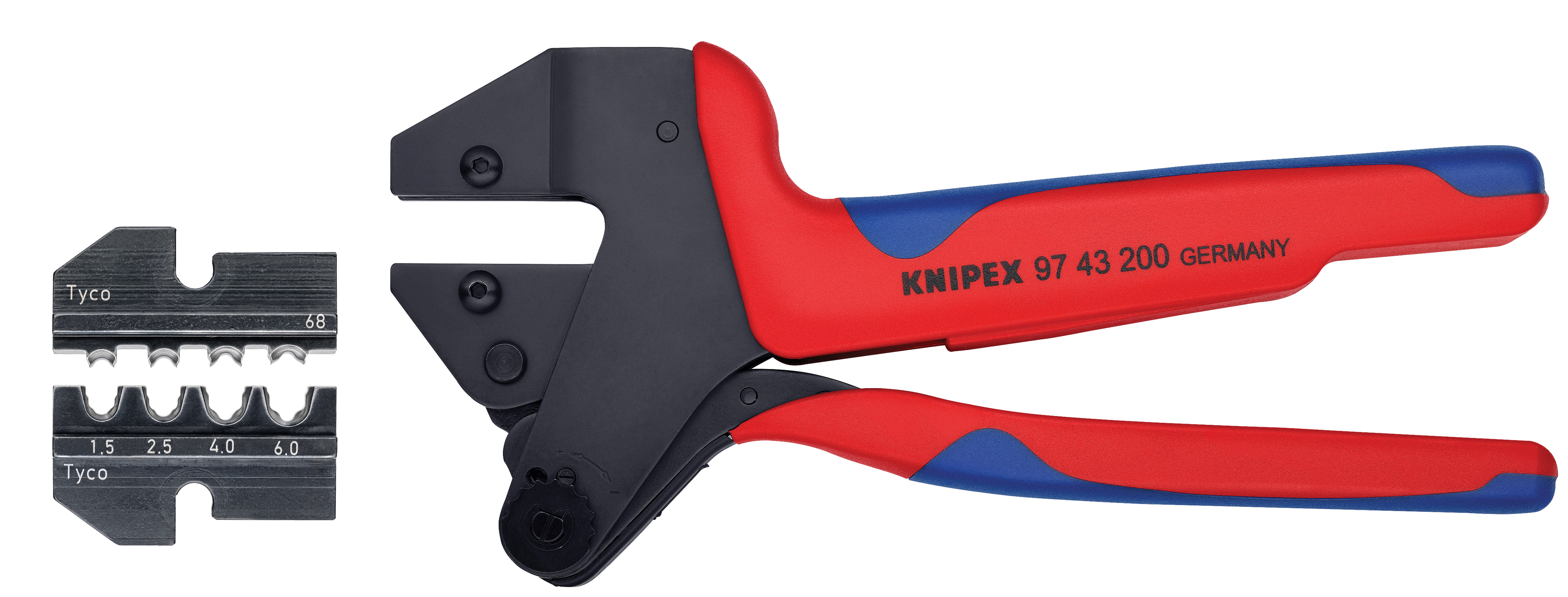 Crimp System Pliers (97 43 200) & Crimp Die: Solar Connectors Solarlok (Tyco): 1.5/2.5/4.0/6.0 10/11/1 (97 49 68) Packaged In A Protective Plastic Case