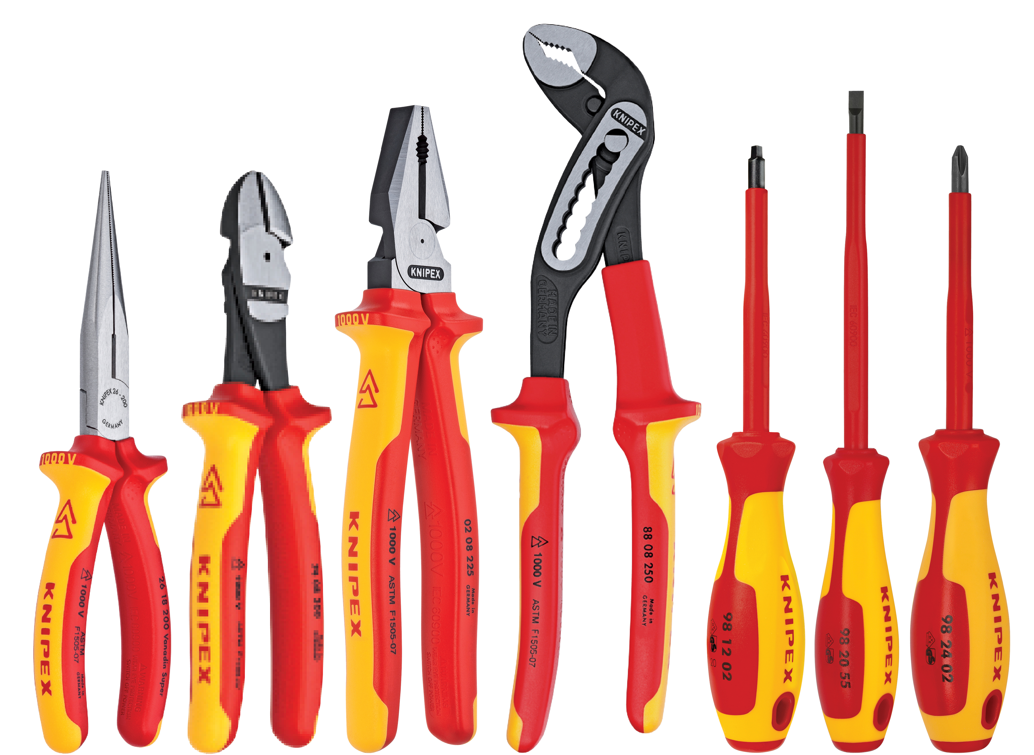 7 Pc Pliers and Screwdriver Tool Set-1000V Insulated in Nylon Pouch
