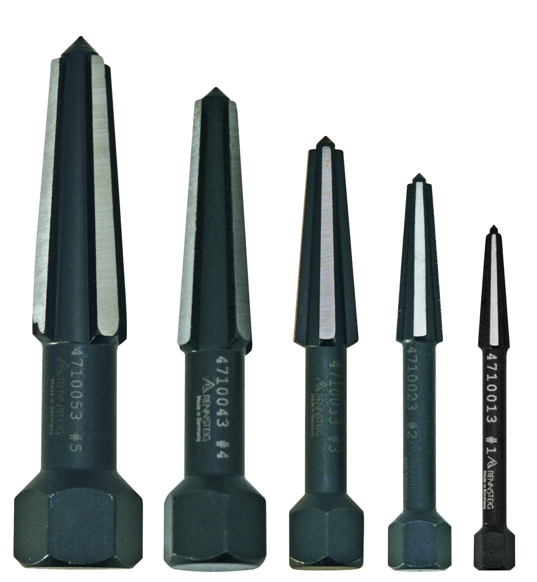 Screw Extractor Double-Edged Set 5 Parts (Size 1-5 In Plastic Tube)