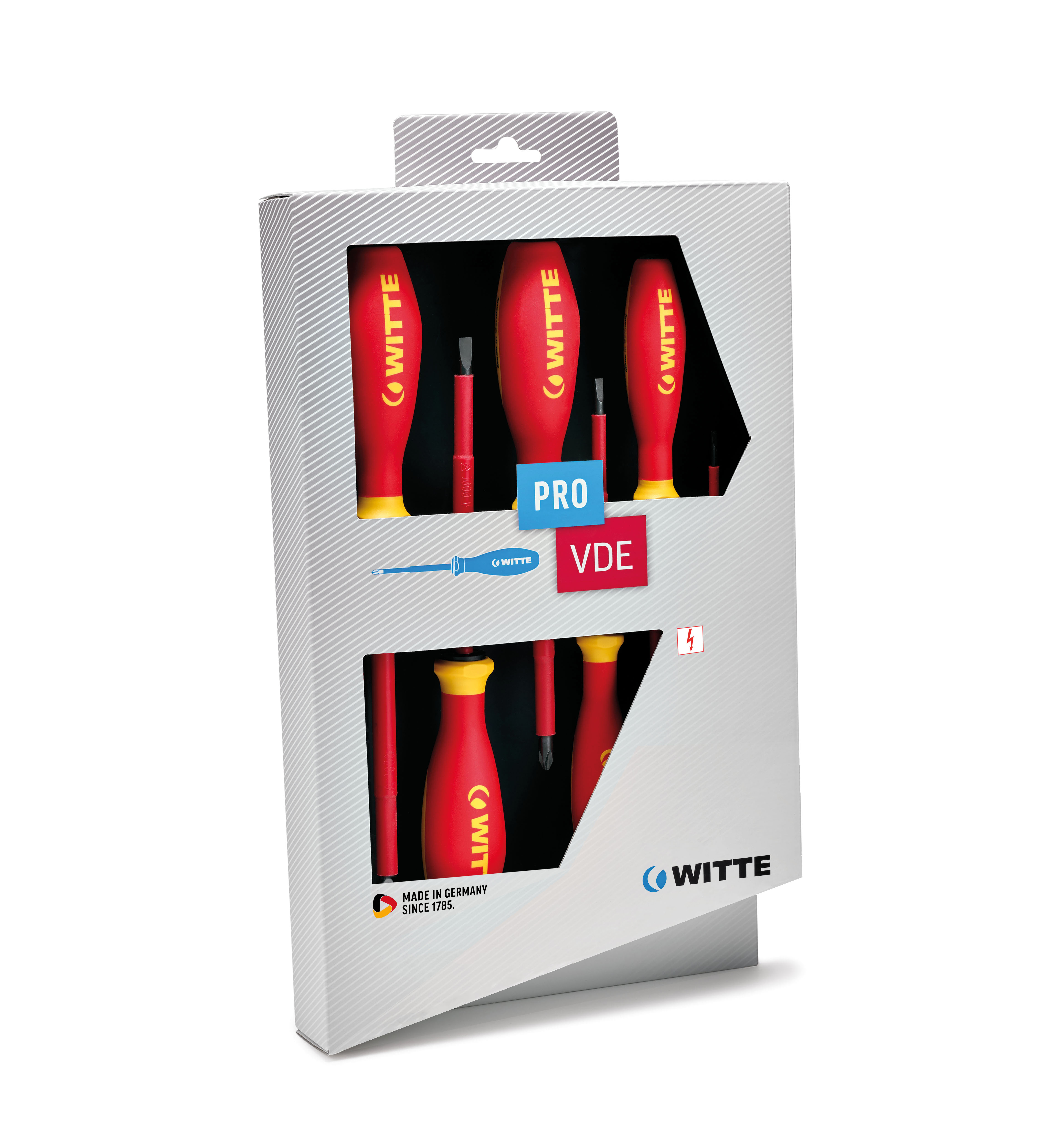 PROTOP II 6 Pc Screwdriver Set-1000V Insulated: 4 Slotted, 2 Phillips